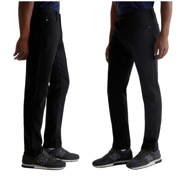 AG Adriano Goldschmied NWT The Everett Slim Straight Jeans Endless Black 40x32 - Picture 2 of 14